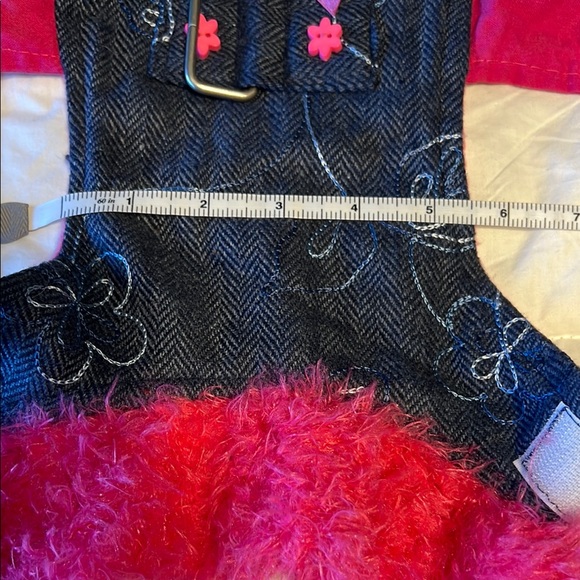 Stylish Denim Dog Vest with Pink Accents - Picture 7 of 10